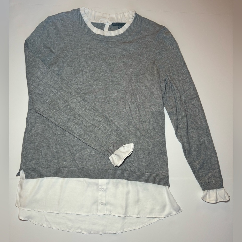 Adrianna papell ruffle long sleeve size L